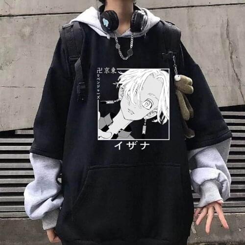 Anime Tokyo Revengers Printed Hoodie Harajuku Kurokawa Izana Casual Long Sleeve Pullover Clothes