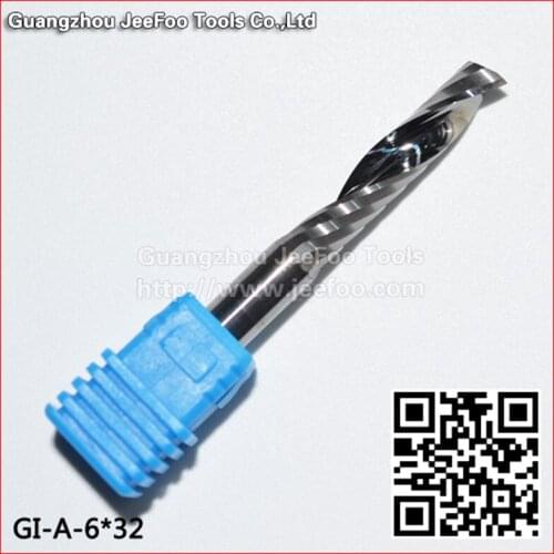 6*32mm Soild Carbide Aluminum CNC Router Bits Milling Cutter ,6mm Spiral CNC End Mill Engraving Bits A series
