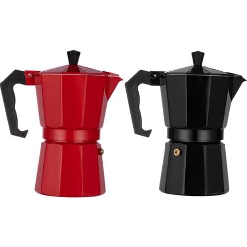 3/6 Cup Espresso Octagonal Coffee Maker Aluminum Percolator Stove Cooking Pot Household Kitchen Bar Supplies Home Appliances