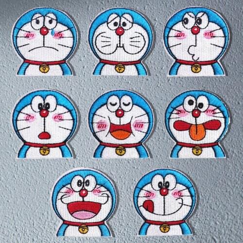 Japan Anime Star Cartoon Magic Jingle Cat Iron on Applique Embroidery for Childrens Clothes Schoolbag DIY Decoration