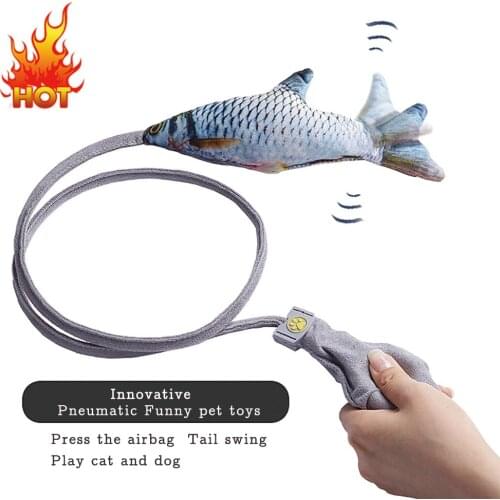 Funny Kitten Cat Stick Teaser Interactive Simulation Fish Toys With Catnip For Cat Chewing Playing Plush Toy Plush Pet Supplies