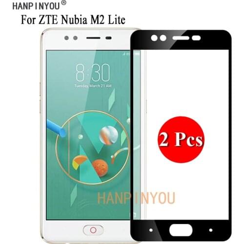 2 Pcs/Lot For ZTE Nubia M2 Lite M2Lite 5.5" Full Cover Screen Protector Hard Tempered Glass Protective Film Guard + Clean Tools