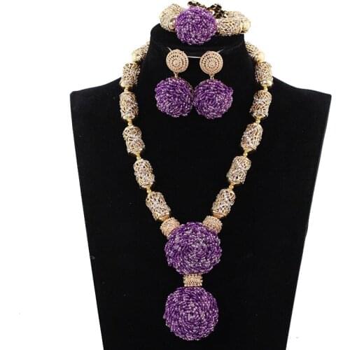 Handmade Green African Beads Nigerian Bridal Jewelry Set Marvelous Design Free Shipping PJW136