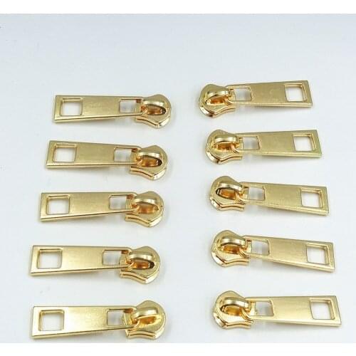 20Pcs 5# Golden Brass Zipper Puller Is Used For Clothing And Home Luggage Metal Zipper Puller