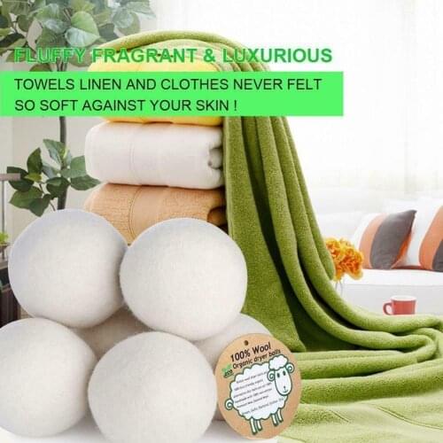1pc 6cm Laundry Balls Reusable Wool Dryer Ball For Washing Ball Tumble Softer Clothes Laundry Cleaning Fabric Dryer E8G9