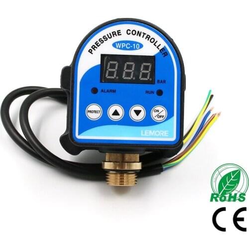 1 pc Hot Digital Pressure Control Switch WPC-10 Digital Display Eletronic Pressure Controller For Water Pump with 1/2 G Adapter
