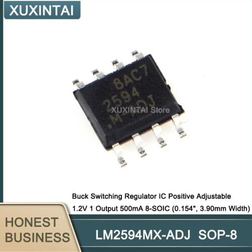 50Pcs/Lot LM2594MX-ADJ LM2594MX LM2594 IC REG BUCK ADJ 500MA 8SOIC