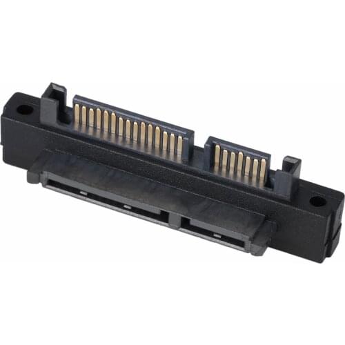 90 Degree Angled SATA 22 (7+15) Pin Male to Female Extension Computer Adapter Convertor Cable Adapter Stock