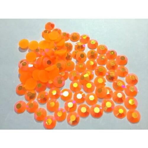 AAA+ Orange AB Resin Flatback beads for Nail Art/Garment/Decoration(2mm 3mm 4mm 5mm 6mm)10000pcs/bag