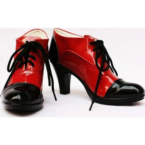 Anime Black Butler Grell Cosplay Shoes Red Boots