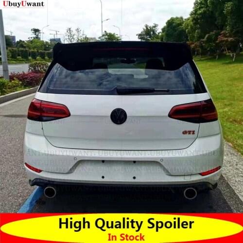 Car Rear Trunk Spoiler Wing Boot Lip ABS Plastic Unpainted For Volkswagen GOLF 7 MK 7 Only For GTi 2014-2018