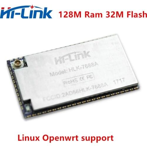Free Shipping 5pcs HLK-7688A Module MT7688AN Chip Supports Linux/OpenWrt Smart Devices and Cloud Services Applications MT7688A