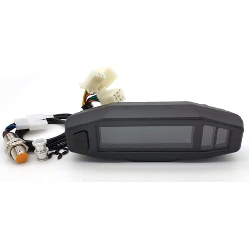 Mini Motorcycle LCD Speedometer Digital Odometer 199KM/H 1200RPM Gauge With Sensor