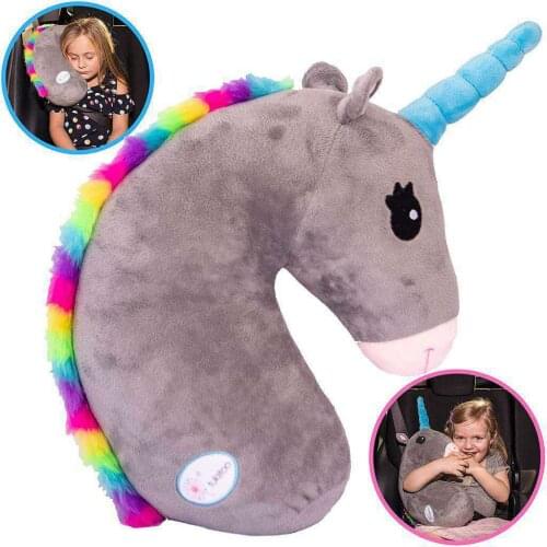 Unicorn Child Car Pillow Seat Belt Shoulder Sleeping Pillow Neck Support