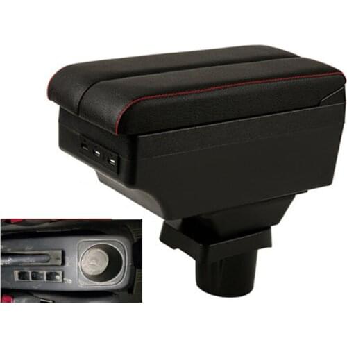 For liana armrest box double layer with usb interface
