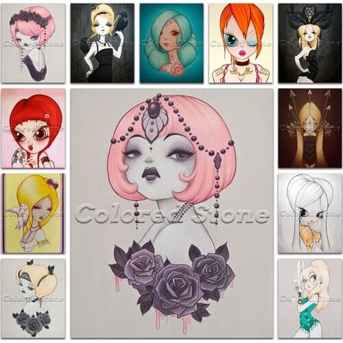 New 5D Full Square Diamond painting embroidery Cross stitch Cute girl sexy beautiful beauty DIY Round Drill Drawing mosaic 055