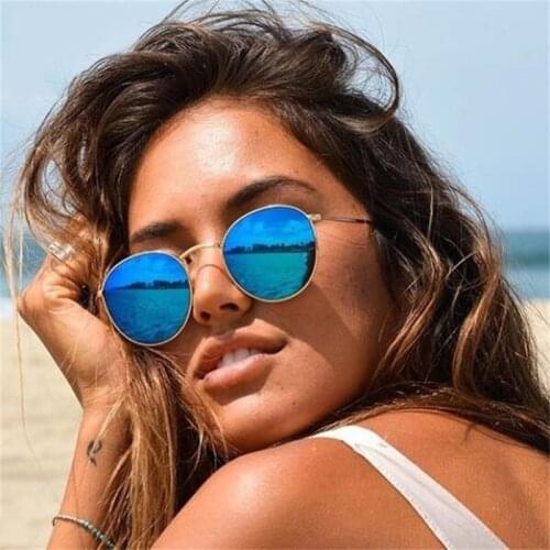 2020 Classic Small Frame Round Sunglasses Women Men Brand Designer Alloy Mirror Sun Glasses Vintage Modis Oculos