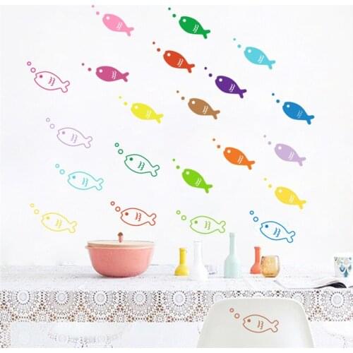 Colorful Fish Bubble Underwater Wall Sticker Decals Bathroom Bedroom Nursery Window Home Decor Nursery Decals Poster Mural
