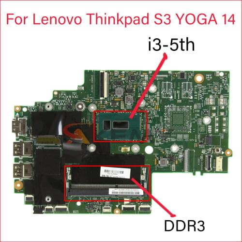 For Lenovo Thinkpad S3 YOGA 14 13323-2 448.01110.0021 Laptop motherboard CPU I3-5005/5010U DDR3 100% fully tested