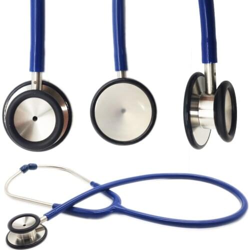 Professional Stainless Steel Head Medical Stethoscope For Doctor Nurse Vet Student Chest Piece Dual Head estetoscopio Devices