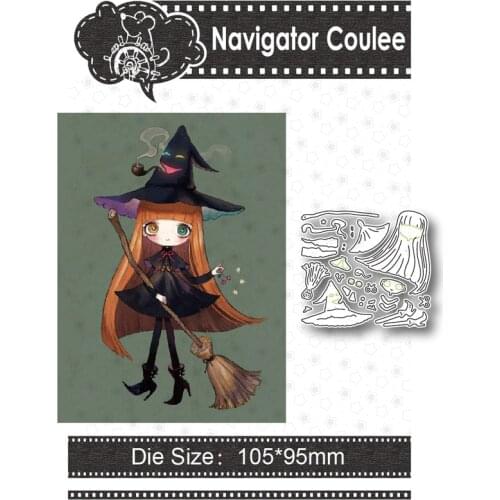 Halloween metal cutting die witch graffiti scrapbook crafts stamps and greeting card paper card making new template for 2021