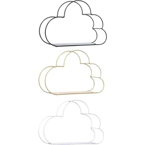 Mordern Cloud Design Wall Mounted Floating Shelf Metal Iron Storage Display Rack Organization Holder for Home Office DIY Decor