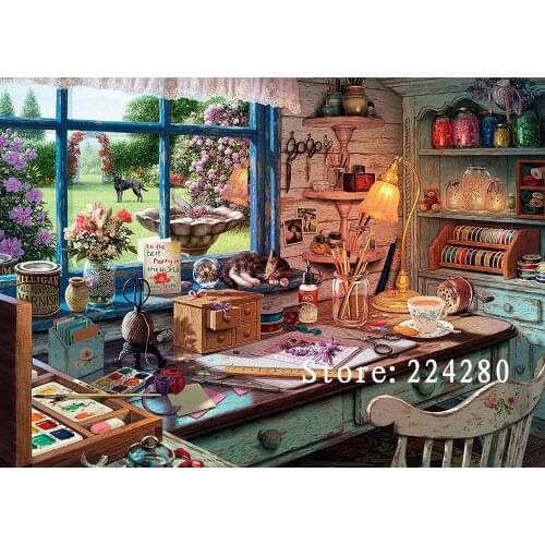 Needlework,Classic artisan study 14CT For Counted Handwork Embroidery,DIY Cross stitch kits,Art Cross-Stitching Home Decor