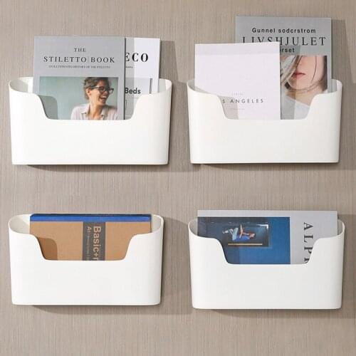 Wall Mounted Storage Box Sundries Remote Control Organizer Kitchen Cabinet Door Storage Box Bathroom Storage Rack Phone Holder
