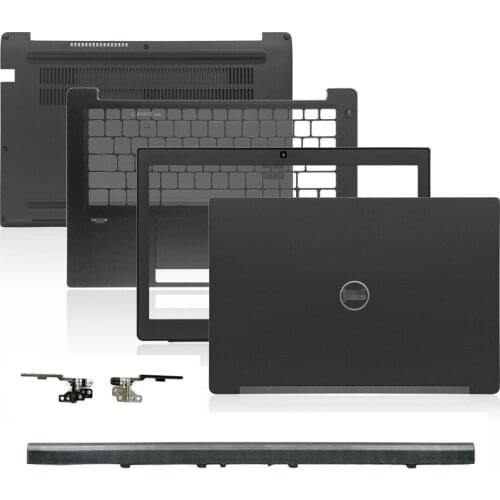 New LCD Back Cover/Front Bezel/Hinges/Palmrest/Bottom Case/Hinge Cover For Dell Latitude E7290 Laptop Top Case Black