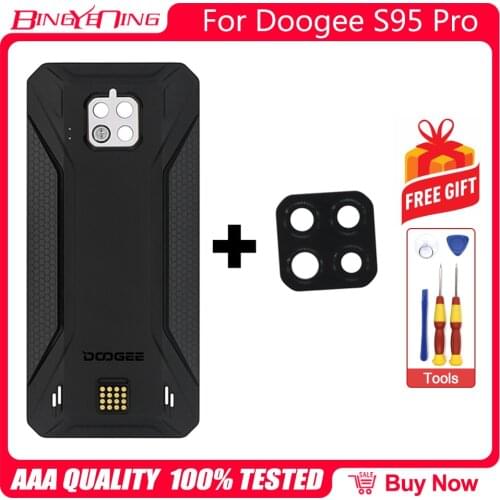 100% New Original Battery Cover Back Housing + Camera Lens Repair Replacement Accessories Parts For DOOGEE S95 Pro Cellphone