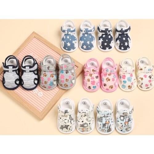 New Soft and Comfy Breathable Summer Sandal 0-18 Months Cartoon Printed Soft Footwear Toddlers for Baby Boys and Girls