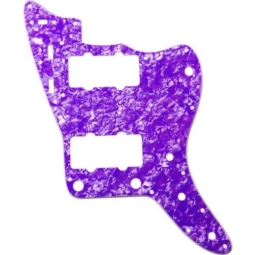 Pleroo Custom Guitar pickgaurd - For US Jazzmaster style Guitar pickguard Replacement , 4 Ply Purple Pearl