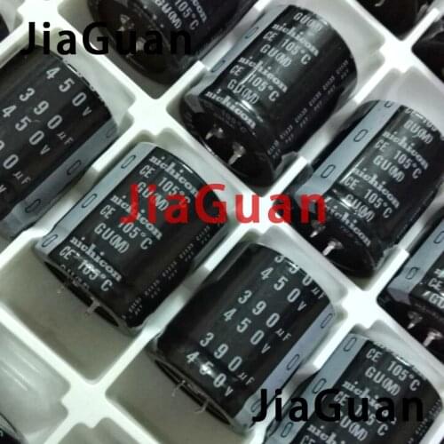 2pcs Genuine NICHICON GU 450V390UF 35X45mm electrolytic capacitor 390uF/450v CE 105 degrees gu 390UF 450V