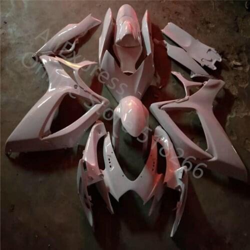 Complete white Fairing Motorcycle Bodywork Set Fairing kit For Suzuki GSXR600/750 GSXR600-750 2006-2007 2005 06-07Fairing