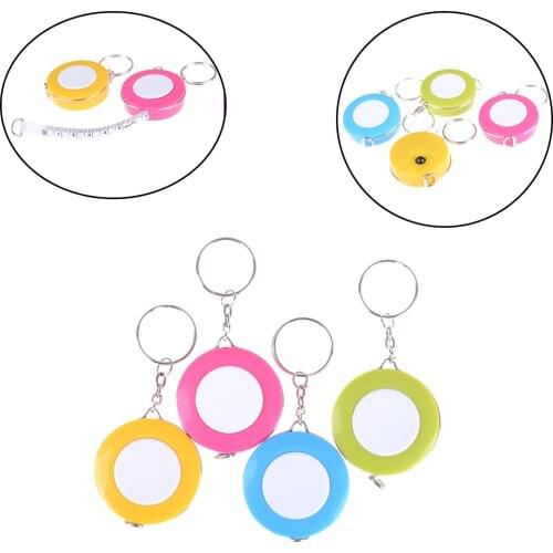 Portable 1.5 Meters Candy Color Keychain Tape Measure Clothing Size Tape Measure Small Tape Measure