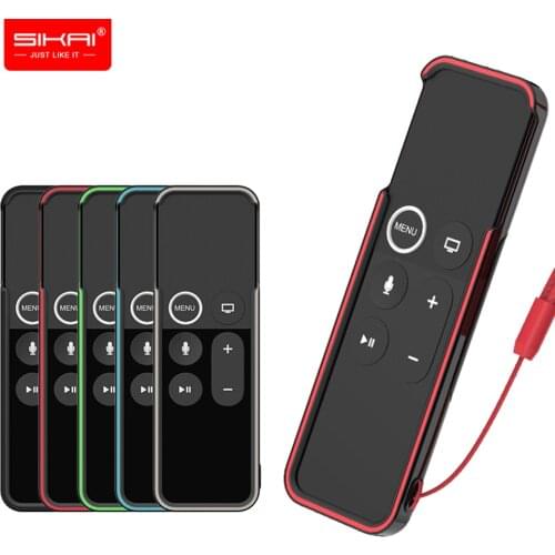 SIKAI Protective Case for Apple TV Siri Remote Anti-Slip Soft TPU Cover for Apple TV 4K Remote (MQGD2LL/A) with Remote Loop