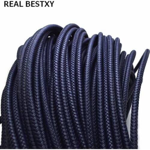 REAL BESTXY 6mm 1Meter Super Fiber Leather Cord 6mm Hand Crafts Accessories Lacing Woven Rope Leather String 6mm leather cord