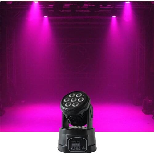 Fast delivery mini led moving head light 7pcs RGBW led Stage effect use for DJ Bar Club Disco Home entertain Wash background