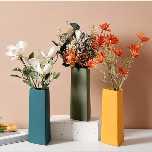 Modern Ceramic Vase Morandi Color Vase Decoration Home Living Room Tabletop Decor Flower Arrangement Flower Vases Gifts