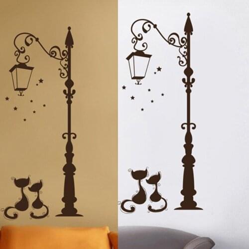 Fashion Wall Stickers Funny Cat Stickers Living Room Decor TV Wall Decor Child Kids Bedroom Vinyl Home decor