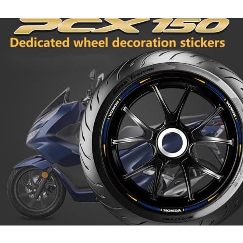 Motorcycle Wheel Hub Tire Reflective Damping Letter Waterproof Sticker Decal Decoration and Modification for Honda Pcx150