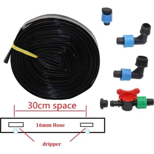 16mm*0.2mm Patch Type Irrigation Drip Tape Farm Greenhouse Under Film Roots Trickle Irrigation Space 30cm Drip Hose
