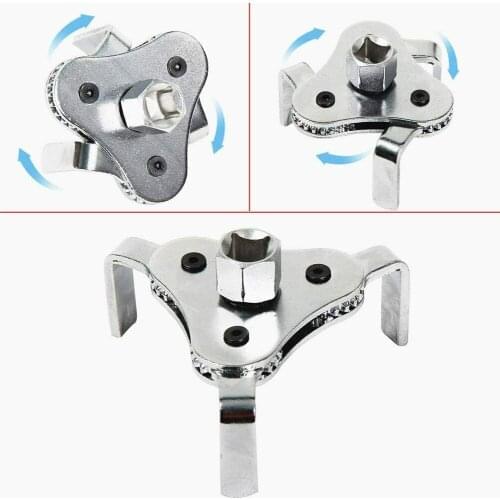 Universal Oil Filter Wrench Tool Alloy 3 Jaw Adjustable Two Way Oil Filter Removal Key Auto Car Repairing Tools 2-1/2"~4"