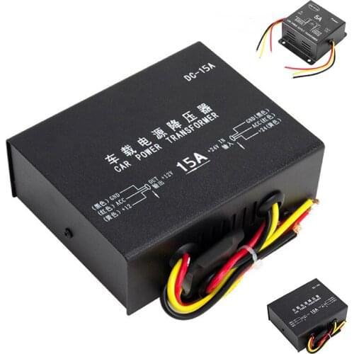 Auto Parts Universal Power Converter 24V to 12V Durable Power Converter Reliable for Truck RV Yacht Modification