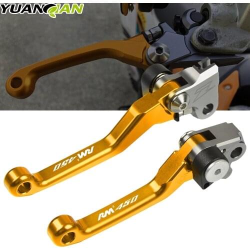 YUANQIAN High Quality CNC For SUZUKI RMZ 450 2005-2018 Black Motorcycle Handle Brake Clutch Lever Dirt bike Pivot Levers RMZ450