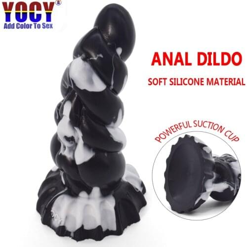 Liquid Silicone Anal Dildos Women Masturbation Dildo With Strong Suction Cup Anal Butt Plug Anal Beads Adults Sex Toys For Men