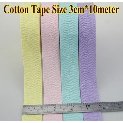 10 meter 3cm Colorful Cotton Herringbone Webbing Straps Tapes Bias Binding Tapes Patchwork Dressmaking Sewing Edge Tape