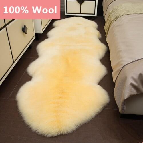 100% Real Sheepskin Wool Carpets For Living Room Bedroom Area Rugs Soft Shaggy Chair Mats Decor Carpet Luxury Cover Thicken Home