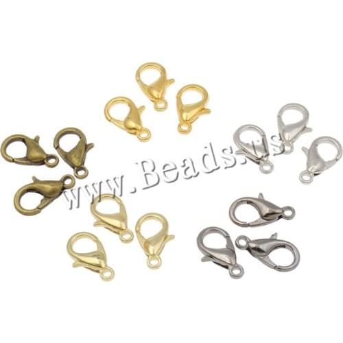 100PCs/Bag Jewelry Findings Alloy bronze/gold/rose gold/gun black key ring Lobster clasp charms Hooks Jewelry Findings
