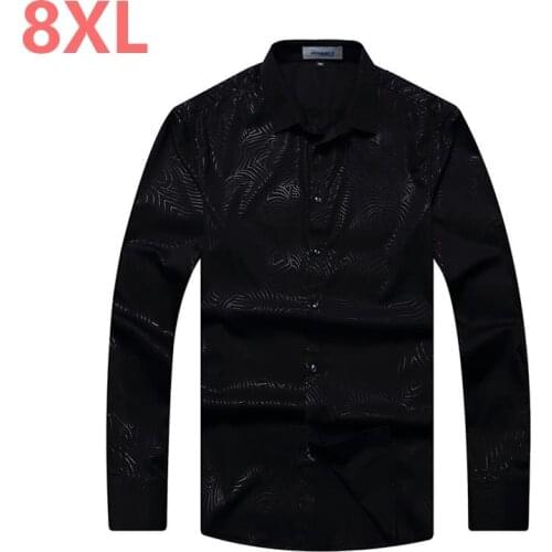 10XL 8X Spring Mens shirt Floral printing long sleeve shirts men clothes flowers printed shirts vintage Linen Casual Male Shirt